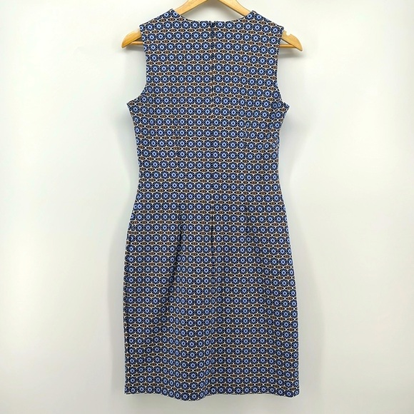 J. McLaughlin Women's Devon Dress Blue Stretch Sleeveless Geometric Size Small - Picture 2 of 8